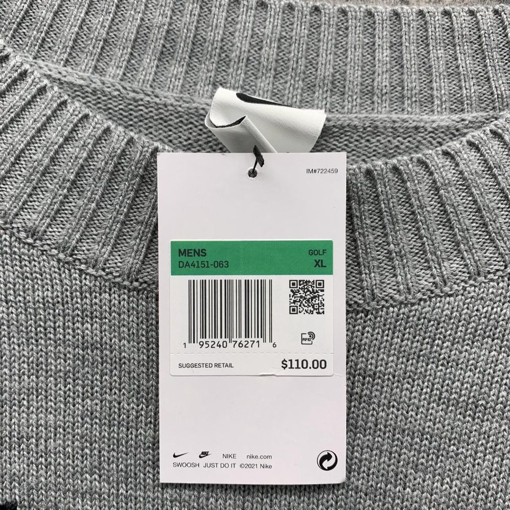 Nike Sweater Men Extra Large Golf Tiger Woods Knit DA4151-063 Limited Edition - Picture 8 of 14